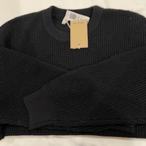 NWT Aritzia Wilfred Free Relaxed 100% Wool Black Long Sleeve Sweater Size Medium - Picture 2 of 8